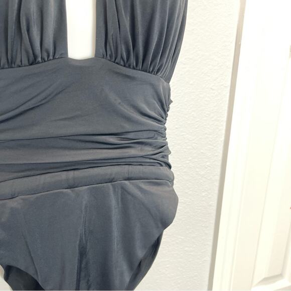 Free People X HAH Cut To The Chase 1 Piece Swim Bodysuit Black - Picture 4 of 13